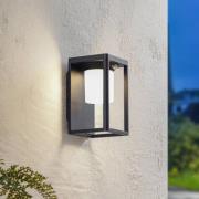 Lucande LED-væglampe Tilena, sort, aluminium, sensor