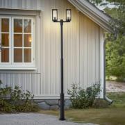Lucande udendørslampe Siveta, 240 cm, 2 lyskilder, sort, E27, IP65