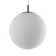 Hængelampe Bernike, hvid/krom, glas, Ø 30 cm