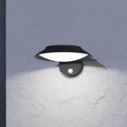 LED-væglampe Cerrisi, bredde 10,5 cm, sort, sensor