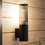 Salle udendørs væglampe, højde 31 cm, sort, aluminium