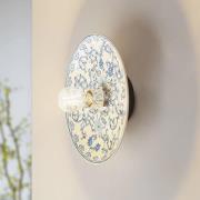 Lucande væglampe Faelira, blå/hvid, keramik