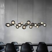 LED-hængelampe PURE E-Popup, platin, glas, CCT, 18-flg.