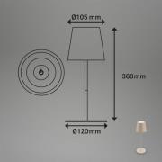 LED-bordlampe 7508011, beige, 2.700 K IP44 touchdæmper