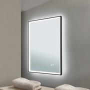 Ramme LED-spejl, 45 x 60 cm, CCT, antidug, dæmpbar