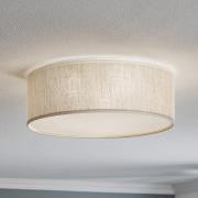 Canvas loftslampe, beige, Ø 38cm