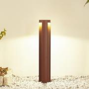 Lucande LED-gadelampe Raiku, rustfarvet, aluminium, 65 cm