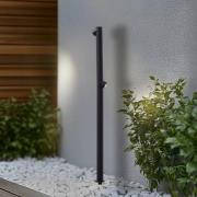 Lindby LED-gadelampe Luzian, højde 120 cm, sort, jordspyd