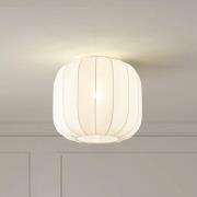 Lindby Helin loftlampe, hvid, stof, Ø 35 cm