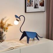 Lucande bordlampe Idalina, Dino, blå, stål, 44 cm