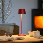 LOOM DESIGN LED genopladelig terrasselampe Modi rubinrød 36 cm CCT