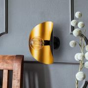 Væglampe Sivani MR-839, guld/sort, metal, højde 30 cm