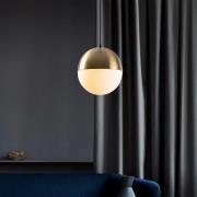 Hængelampe Bastos 2101, antik guld, opalglas, Ø 20 cm