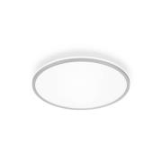 Loftlampe Pulap A, mat krom, Ø 33 cm, plast