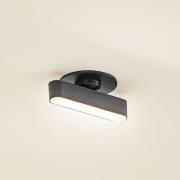 Lindby LED-indbygningslampe Eldrin, sort, lysliste, 13,1 cm