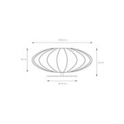 Corina bordlampe, creme, Ø 40 cm, E27