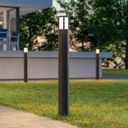 Facado II vejlampe, højde 100 cm, rund, mørkegrå/opal