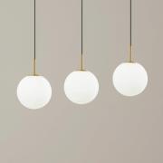 Lucande LED-hængelampe Joran, 3 lyskilder, hvid, glas