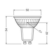 OSRAM LED-pære PAR16 reflektor GU10 3,3W 100° 2,700K