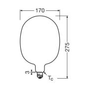 OSRAM LED Vintage 1906 Balloon E27 7,3W 2700K mat dæmpbar