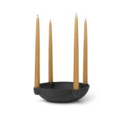 ferm LIVING Candlestick Bowl Large, grå, Ø 27 cm, keramik