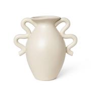 ferm LIVING Verso Bordvase, beige, højde 27 cm, keramik