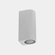 LEDS-C4 Eko Double udendørs væglampe, hvid, bredde 7 cm, aluminium
