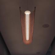 Bover LED-hængelampe Nans Balis S/140, brun/rød, 140 cm