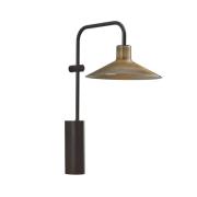 Bover LED-væglampe Platet A/02, sort/antikke messingfarver