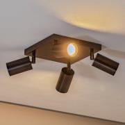 Sado loftspot, 4 lyskilder, antracit, stål, justerbar