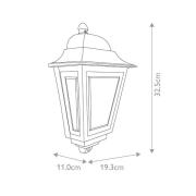 Udendørs væglampe Deco Lane, rød, lygte, aluminium, IP44