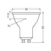 OSRAM LED-reflektorpære GU10 6,9W 60° 840 klar