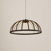 Lucande LED-hængelampe Attea, sort, Ø 40 cm, aluminium