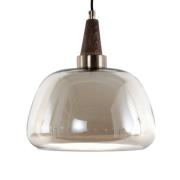 Ermo hængelampe, messingfarvet, Ø 25 cm, glas, jern