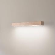 LED-væglampe i træ Teo, fyr, 46 cm, 3000 K