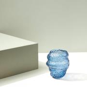 Hübsch Aurora-vase, glas, blå, højde 18 cm