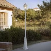 Lindby udendørslampe Edana, 211 cm, hvid, metal, E27, IP44