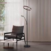 LED-gulvlampe Willis, sort, højde 180 cm metal CCT dæmper