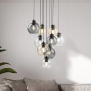 Hængelampe Cubus Mix, Ø 58 cm, 9 lyskilder, flerfarvet, glas, E27