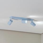 Loftspot Livia, lyseblå, 52 cm, 3 lyskilder, metal, GU10