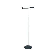 LED-gulvlampe New Bari, sort, højde 139 cm, metal, dæmper