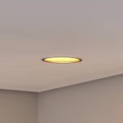 Bega LED indbygget loftspot Studio Line, sort/messing, aluminium