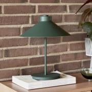 Hübsch Shape bordlampe, mørkegrøn, jern, E14