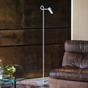 Kundalini LED-gulvlampe Bird, hvid, højde 126 cm