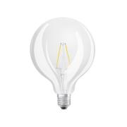 LED-pære Globe G125 E27, 2,5 W klar glødetråd 2.700 K