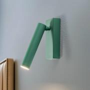 LED-væglampe Rulo, grøn, stål, 3000 K
