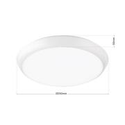 Maggy LED-loftlampe, Ø 25 cm, hvid, CCT, IP65, dekorative ringe