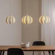 Hængelampe Newton, 3 lyskilder, sandfarvet, metal