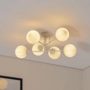 Moon loftlampe, 87 cm, 6 lyskilder, sandfarvet, glas, E27