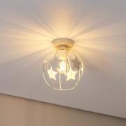 Stars loftlampe, sandfarvet, metal, Ø 21 cm